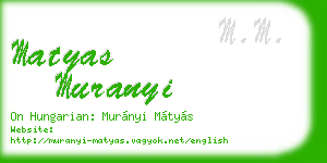matyas muranyi business card