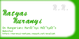 matyas muranyi business card